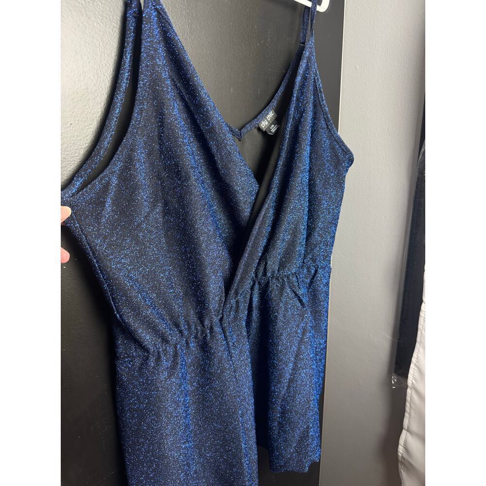City Chic Electric Blue Asymmetrical Blouse High Stretch - Large/20 (Plus) NWT - Picture 11 of 14